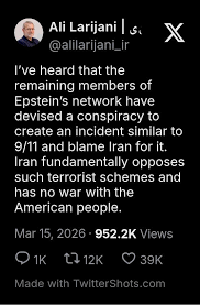Alto cargo iraní: la red de Epstein está tramando una conspiración para crear un incidente similar al del 11de septiembre y culpar a Irán